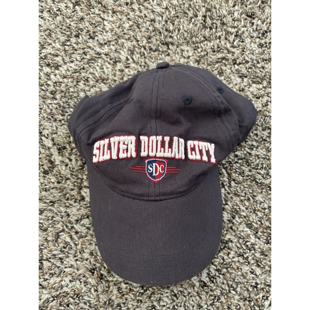 Silver Dollar City Souvenir Hat Baseball Cap Strapback Oki Wear Gray